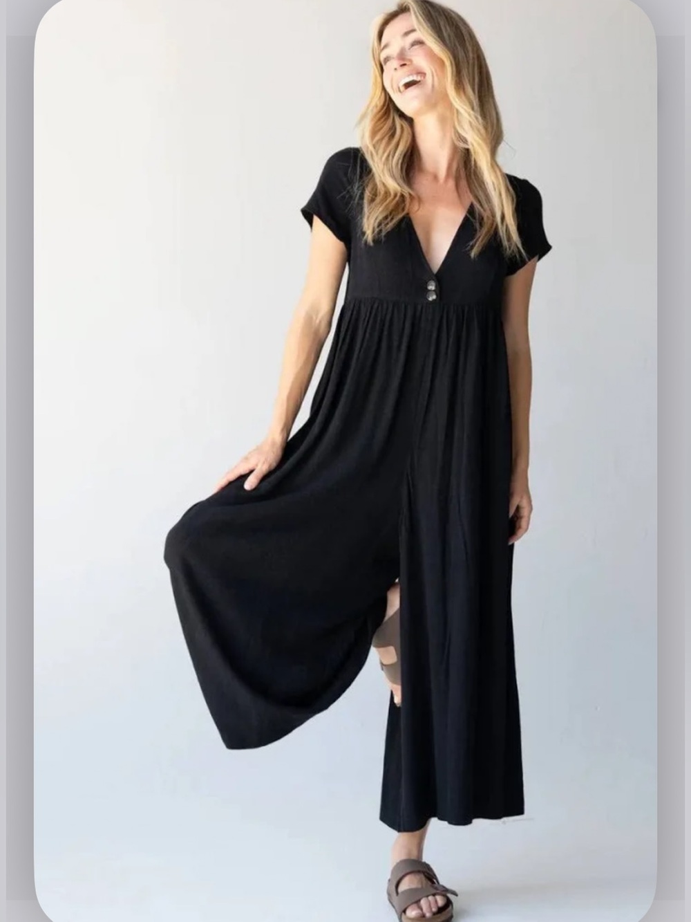 Natural Life Avery Jumpsuit in Black size M